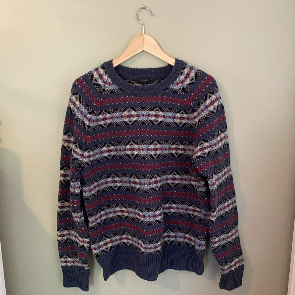 J Crew Fair Isle Lambswool Sweater